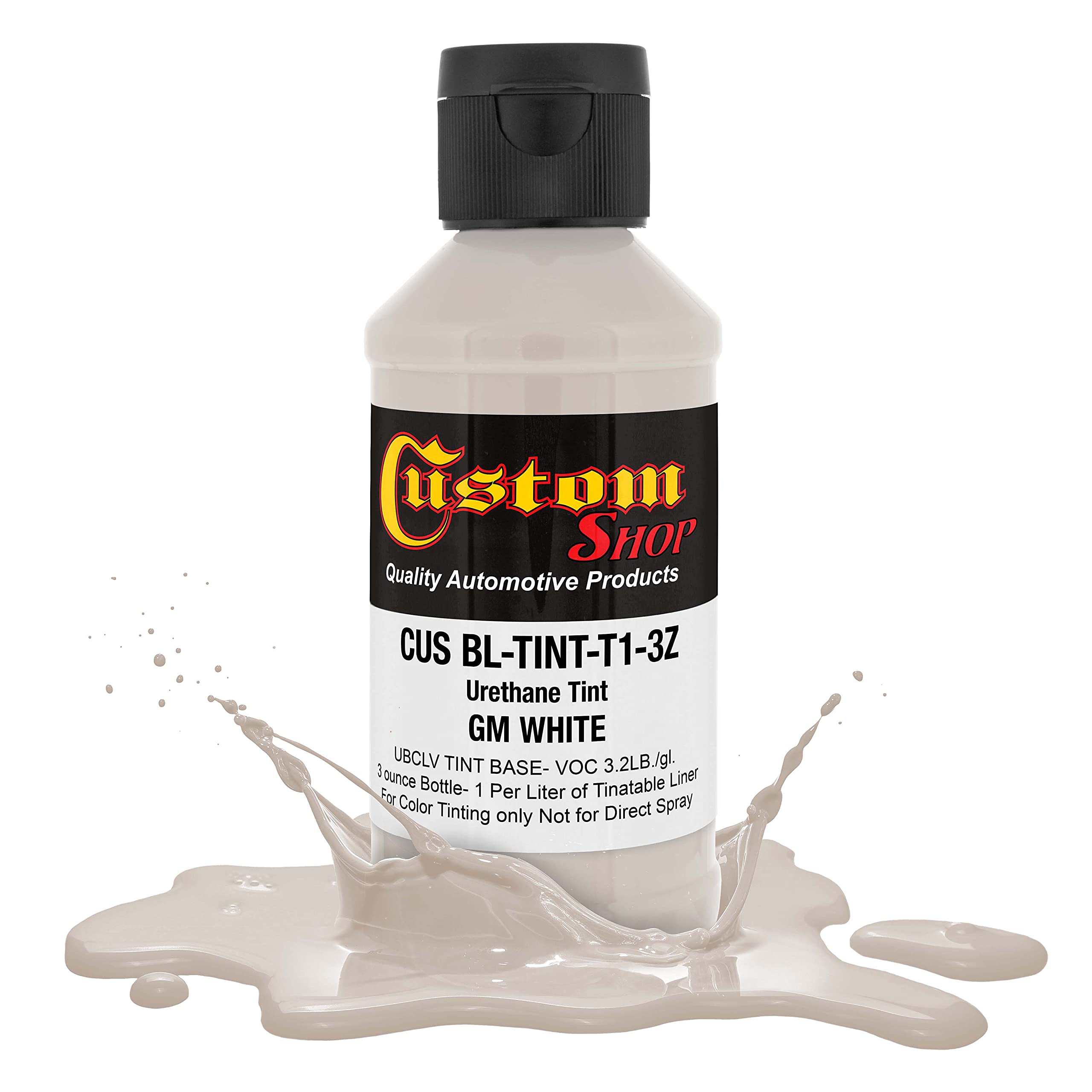 Custom Coat 3 Ounce (Gm White Color) Urethane Tint Concentrate For Tinting Truck Bed Liner Coatings - Proportioned For Use In Mo